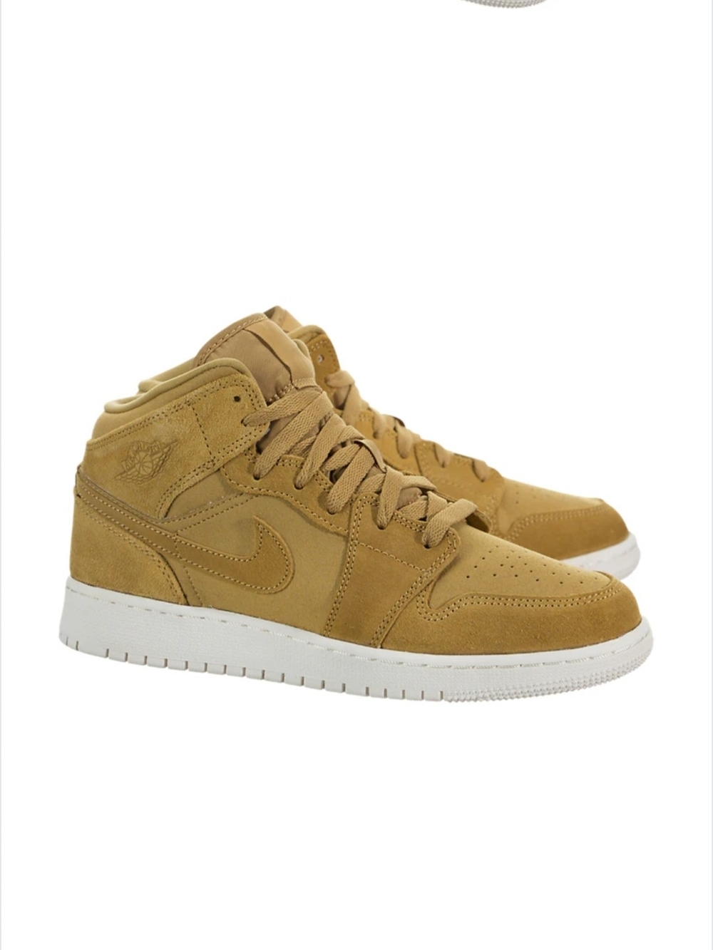 Nike Air Jordan Mid-Top Suede Sneakers in Wheat